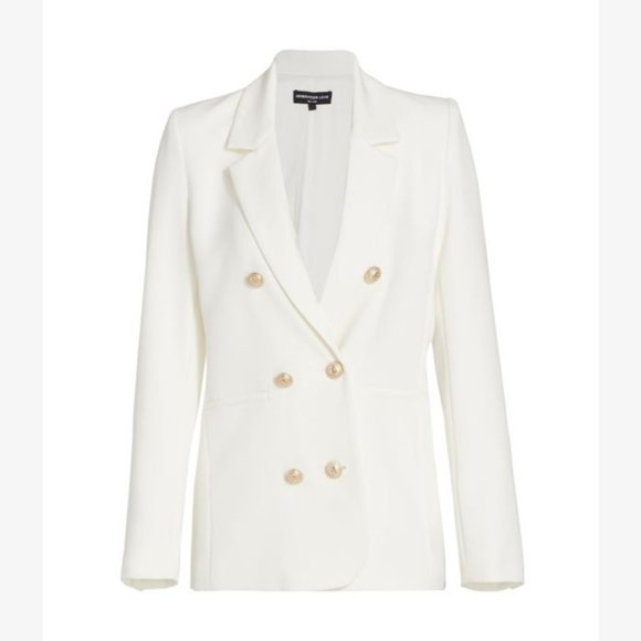NEW Generation Love Size L Women's Leighton Tailored Crepe Blazer - White - Picture 1 of 6